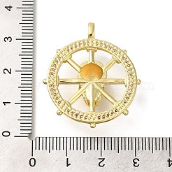 Rack Plating Brass with Cubic Zirconia Pendants&nbsp;KK-Z086-57G