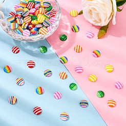 Striped Resin Cabochons&nbsp;CRES-R002-3