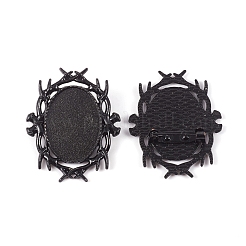 Zinc Alloy Brooch Findings&nbsp;PALLOY-WH0066-23B