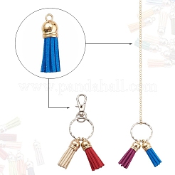 60Pcs 30 Colors Faux Suede Tassel Pendant Decorations&nbsp;FIND-YW0001-13LG