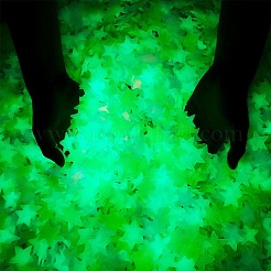 100Pcs Luminous ABS Plastic Star Wall Stickers&nbsp;AJEW-WH20059-43B