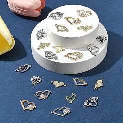 36Pcs 9 Styles Alloy Links Connectors&nbsp;FIND-FS0003-16