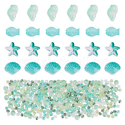 89G 6 Styles Transparent Spray Paint Glass Beads&nbsp;GLAA-TA0003-52B