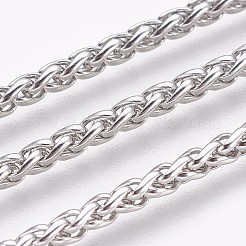 Tarnish Resistant 304 Stainless Steel Wheat Chain Bracelets&nbsp;BJEW-P235-14P