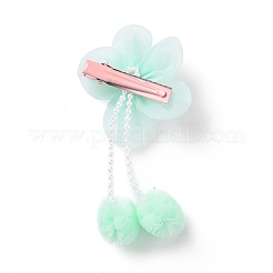 Flower Cloth Metallic Alligator Hair Clips&nbsp;PHAR-D013-01E