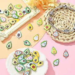 60Pcs 12 Colors Alloy Enamel Connector Charms&nbsp;ENAM-CJ0004-39