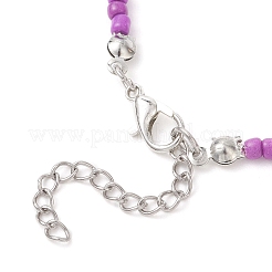 3MM Gradient Color Glass Seed Beaded Choker Necklaces for Women&nbsp;NJEW-JN05877