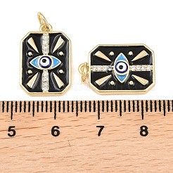 Brass Micro Pave Cubic Zirconia Pendants&nbsp;KK-Z146-16G