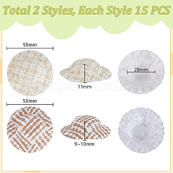 30Pcs 2 Styles Paper with Cloth Doll Hat&nbsp;DIY-GA0008-44