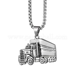 316L Surgical Stainless Steel Truck Pendant Box Chain Necklaces&nbsp;FS-WGF92AC-01