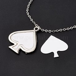 Sublimation Blank Aluminum Pendant Necklace&nbsp;NJEW-E020-02P-01
