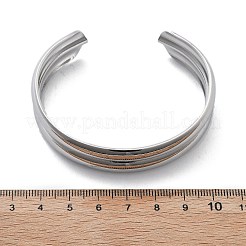 304 Stainless Steel Cuff Bangles for Women&nbsp;BJEW-B108-07P