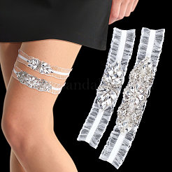 Nylon Lace Elastic Bridal Garters&nbsp;AJEW-WH0661-25A