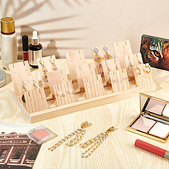 3 Rows Bamboo Earring Display Stands&nbsp;EDIS-WH0021-02
