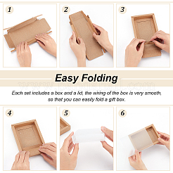 Kraft Paper Storage Gift Drawer Boxes&nbsp;CON-WH0089-37C-01
