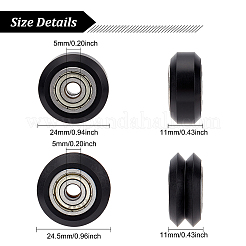 12Pcs 2 Style Plastic & Steel Pulley&nbsp;AJEW-OC0002-69