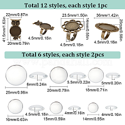 DIY Blank Dome Finger Ring Making Kit&nbsp;DIY-SC0022-14