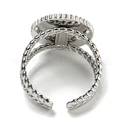 304 Stainless Steel Open Cuff Rings&nbsp;RJEW-C079-17P