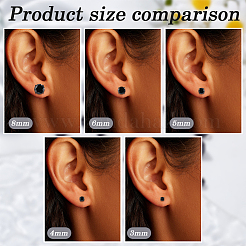 10Pcs 5 Styles 304 Stainless Steel Stud Earrings&nbsp;EJEW-SC0002-28