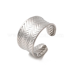 304 Stainless Steel Open Cuff Rings&nbsp;RJEW-H261-14P