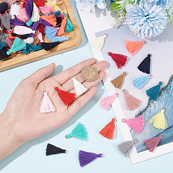120 Pcs 20 Colors Polyester Tassel Pendant Decorations&nbsp;FIND-NB0004-24