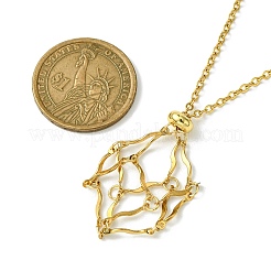 Crystal Cage Holder Necklace&nbsp;NJEW-JN04606-02
