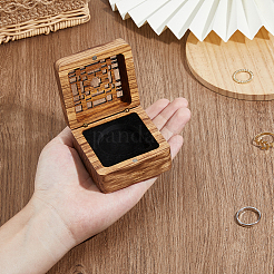 Hollow Wood Medal Storage Magnetic Boxes&nbsp;CON-WH0088-93C-01