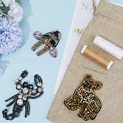 3Pcs 3 Styles Animal Rhinestone Ornament Accessories&nbsp;PATC-GF0001-44