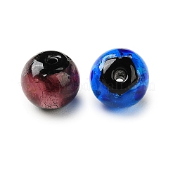 Handmade Silver Foil Glass Beads&nbsp;LAMP-F047-04B