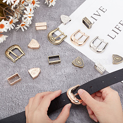 6 Sets 3 Colors Belt Alloy Buckle Sets&nbsp;FIND-WR0011-10