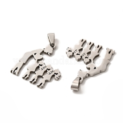 Non-Tarnish Mother's Day/Teachers' Day 201 Stainless Steel Pendants&nbsp;STAS-K251-022P