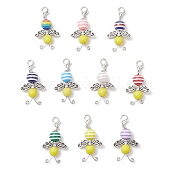 Bees Resin & Synthetic Turquoise Pendant Decorations&nbsp;HJEW-JM03536