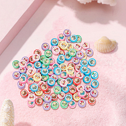 400Pcs Printed Handmade Polymer Clay Beads&nbsp;CLAY-PA0001-41