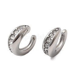 304 Stainless Steel Rhinestone Cuff Earrings for Women&nbsp;EJEW-A165-01P