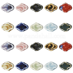 20Pcs 10 Colors Handmade Porcelain Beads&nbsp;PORC-FS0001-44