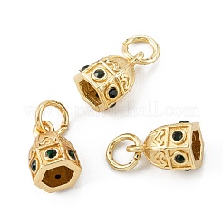 Brass Micro Pave Cubic Zirconia Pendants&nbsp;ZIRC-P088-03G