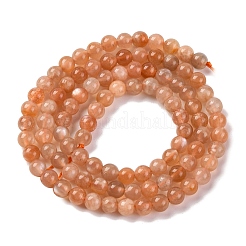 Natural Peach Moonstone Beads Strands&nbsp;G-A235-B07-01