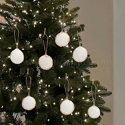 20Pcs Electroplate Sea Shell Pendant Decorations&nbsp;HJEW-BM00068