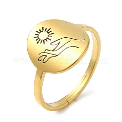 304 Stainless Steel Adjustable Rings&nbsp;RJEW-K245-52G