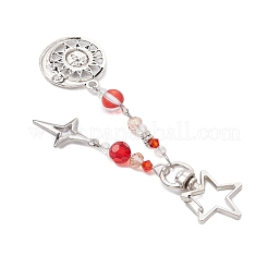 Glass Bead & Alloy Pendant Decorations&nbsp;HJEW-JM03016-03