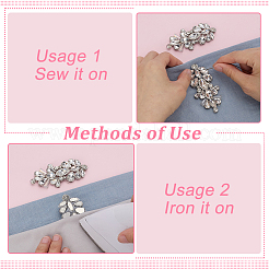 6Pcs Glass and Alloy DIY Clothing Accessories&nbsp;DIY-FG0008-13A