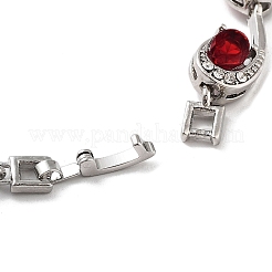 Platinum Alloy Teardrop Link Chain Bracelets&nbsp;BJEW-A005-01C