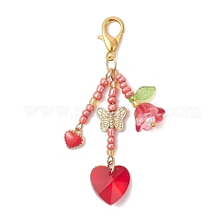 Glass Seed Beaded Pendant Decorations&nbsp;HJEW-MZ00405-02
