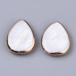 Edge Golden Plated Freshwater Shell Beads&nbsp;SHEL-S276-46
