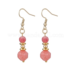 Natural Rhodochrosite Dangle Earrings&nbsp;EJEW-JE06631-02