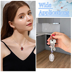 5Pcs 5 Styles 304 Stainless Steel Pendant Cabochon Settings&nbsp;STAS-TA0005-72P