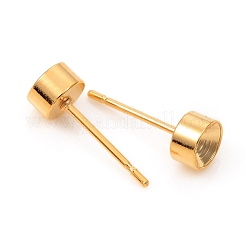 304 Stainless Steel Stud Earring Settings&nbsp;STAS-L244-48C-G
