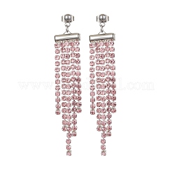 Glass Rhinestone Chains Tassel Earrings&nbsp;EJEW-JE05473