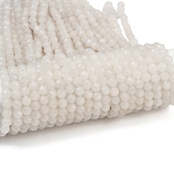 Natural White Jade Beads Strands&nbsp;G-RM2025-B34-8mm