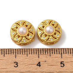 Rack Plating Hollow Brass Cubic Zirconia Beads&nbsp;KK-K381-21C-MG